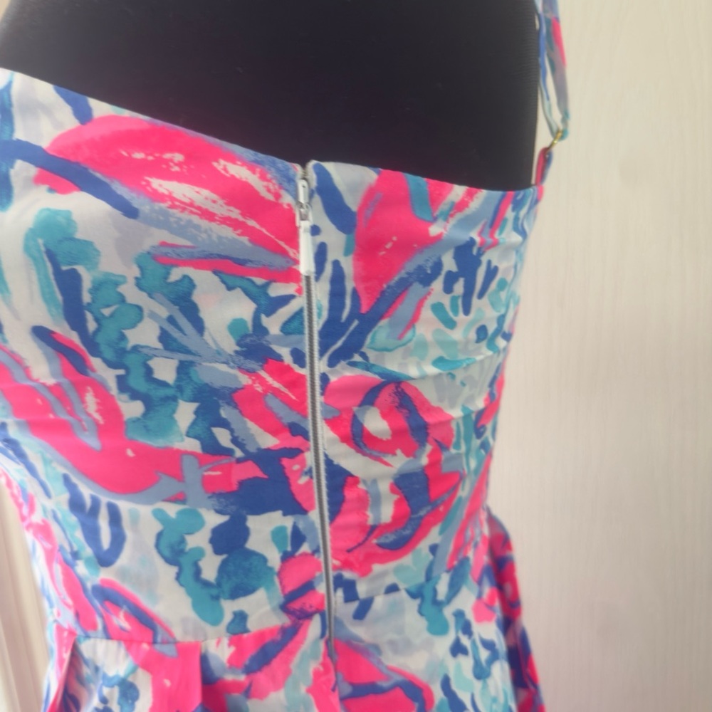 LILLY PULITZER EASTON DRESS COSMIC CORAL "CRACKED UP"  Size 00 - Picture 4 of 16